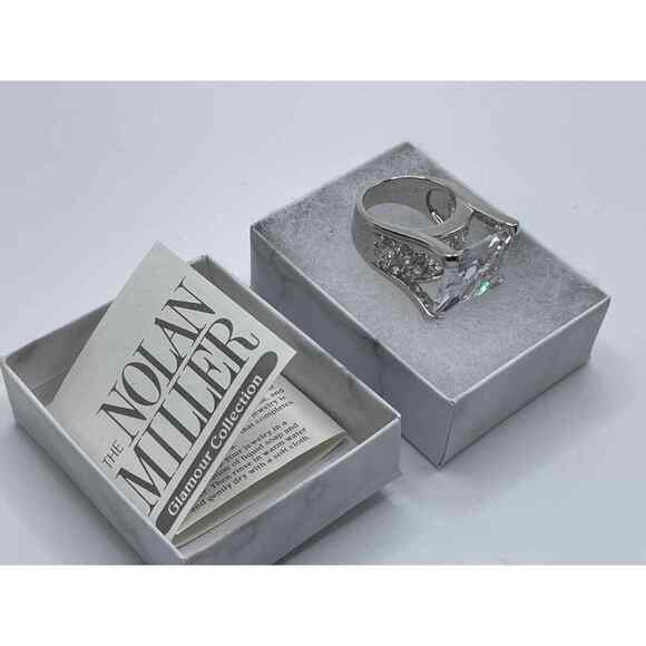 Nolan Miller Crystal Ring Size 7 new with original paperwork - Picture 2 of 16